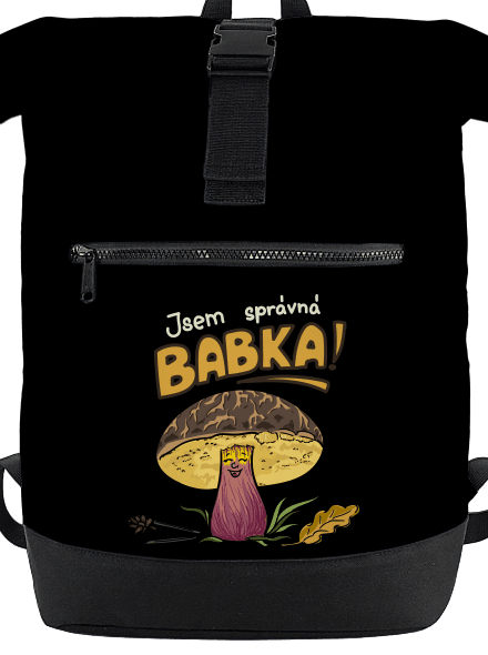 Babka a hříbeček batoh Black