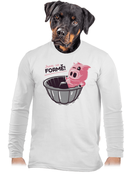 Ve formě pánské dlouhý rukáv White