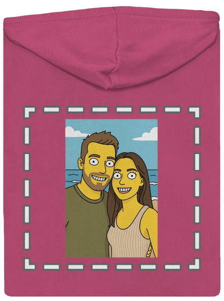 Simpsonovi z vlastní fotky dámská mikina na zip Magenta