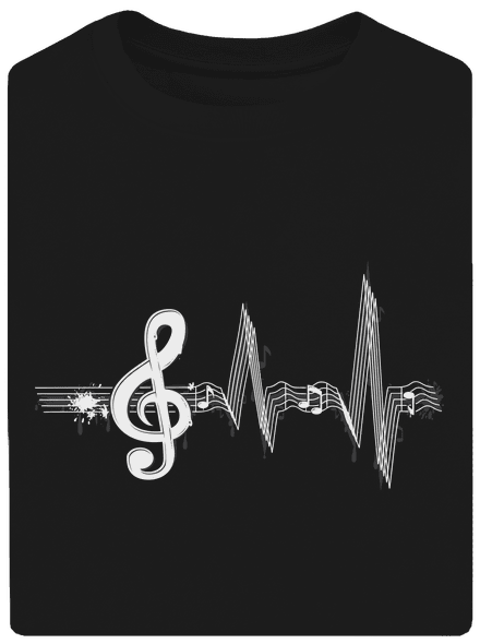 Žiju muzikou unisex tričko oversized Black