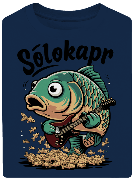 Sólokapr unisex tričko oversized Midnight Blue
