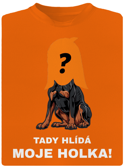 Tady hlídám já pánské sportovní tričko Neon Orange
