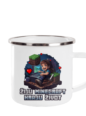 Žiju Minecraft plecháček White