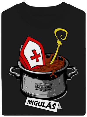 Miguláš unisex mikina bez kapuce Black
