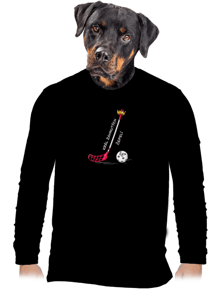 Král zahnutých čepelí - florbal pánské dlouhý rukáv Black