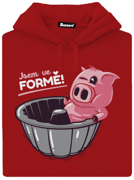 Ve formě dámská mikina klokanka Red Mal