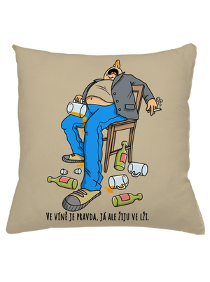 Žiju ve lži polštář Beige