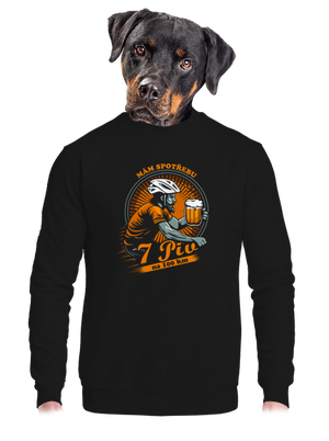 unisex mikina bez kapuce