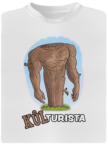 Kůlturista dětské sportovní tričko White