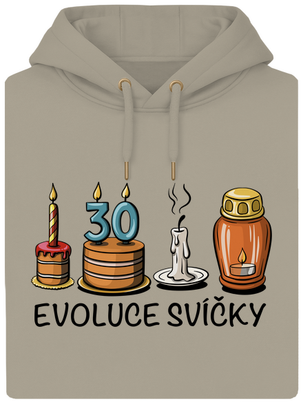 Evoluce svíčky unisex mikina premium Pastel Macchiato