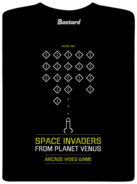 Space Invaders pánské tričko Black