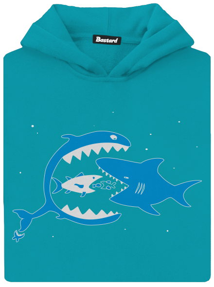 Rybky dětská mikina klokanka Hawaiian Blue