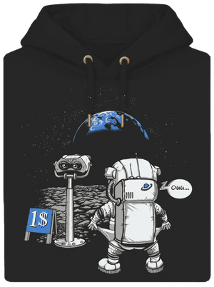 Kosmonaut unisex mikina premium Dark Black