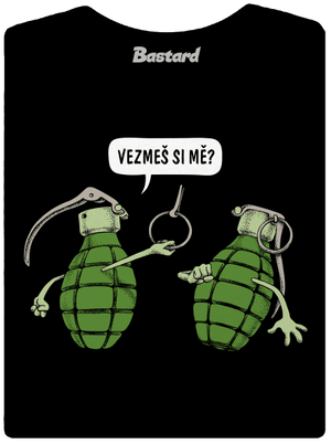 Granáty dámské tričko s lemem Black