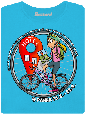 Cyklistický horoskop: Panna dámské tričko Blue Atol