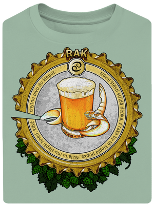 Pivní horoskop: Rak unisex tričko oversized Sage