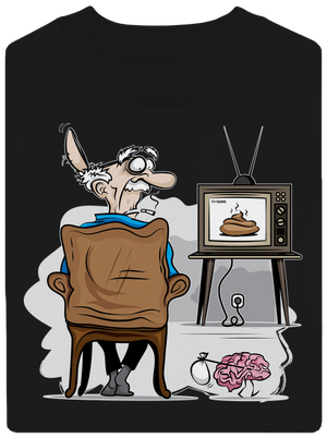 TV News unisex mikina bez kapuce Black