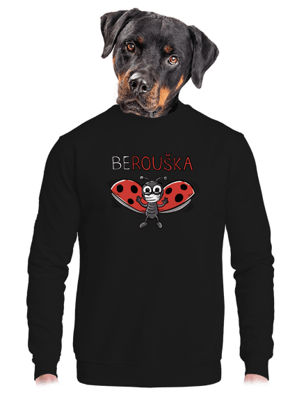 Berouška unisex mikina bez kapuce Black