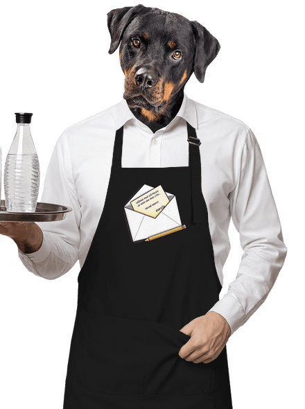 Dopis učitelce zástěra Black