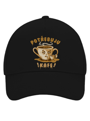 Potřebuju kafe kšiltovka baseballka Black