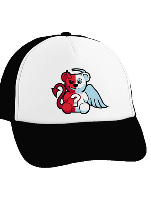 Anděl vs. ďábel kšiltovka truckerka Black cap