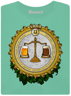 Pivní horoskop: Váha dámské tričko premium Mint Mal