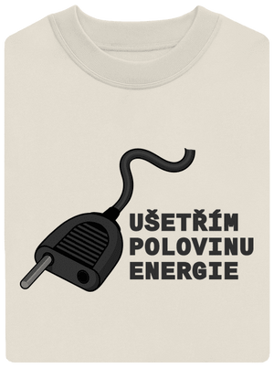 Ušetřím polovinu unisex mikina bez kapuce Off White