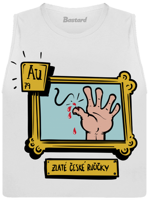 Zlaté české ručičky dámské tílko volné White