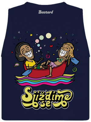 Sjíždíme se dámské tílko volné Navy