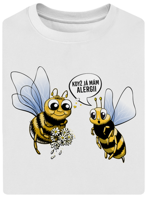 Alergická včelka unisex tričko oversized White