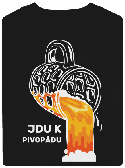 Pivopád unisex mikina bez kapuce Black