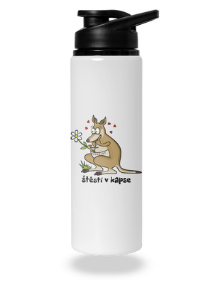 Štěstí v kapse lahev na vodu White