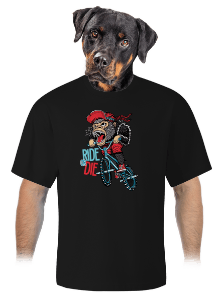 Ride or die unisex tričko oversized Black