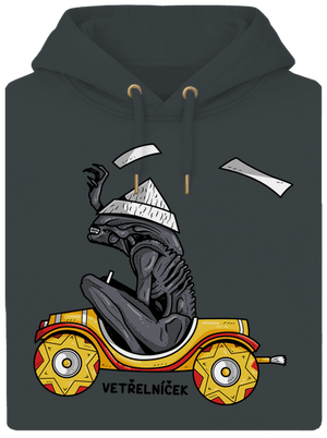 Vetřelníček unisex mikina premium Charcoal