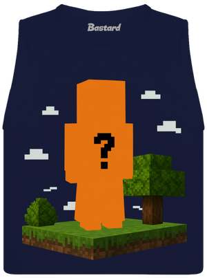 Minecraft z vlastní fotky dámské tílko volné Navy