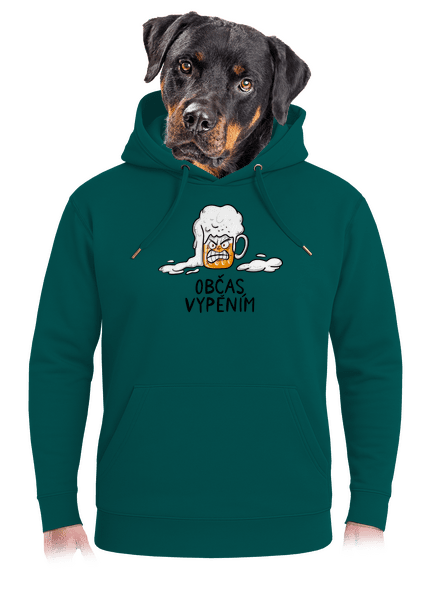 Občas vypěním unisex mikina premium Emerald Green