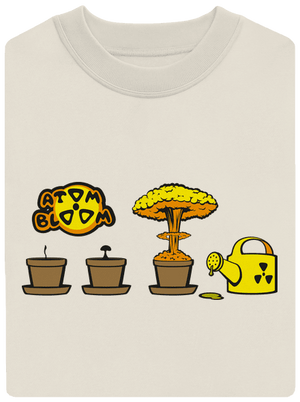 Atomový květ unisex mikina bez kapuce Off White