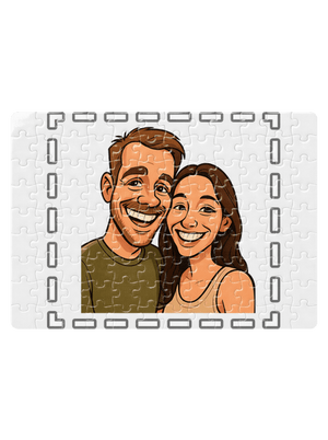 Karikatura z vlastní fotky puzzle White