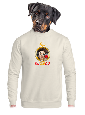 unisex mikina bez kapuce