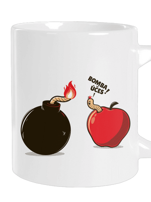 Bombovej účes velký hrnek White