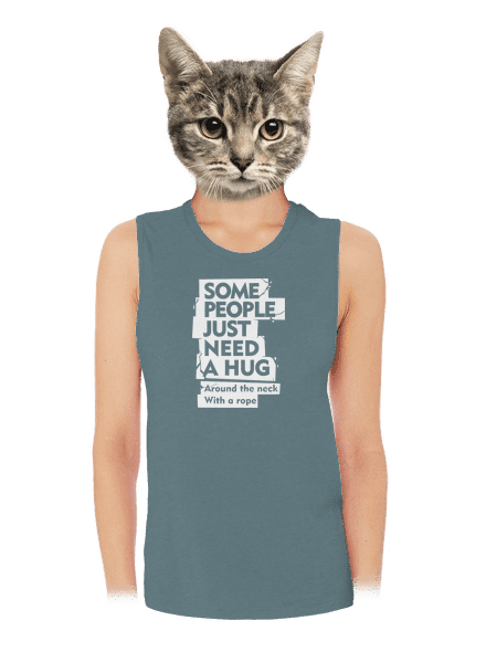 Hug around the neck dámské tílko volné Heather Deep Teal