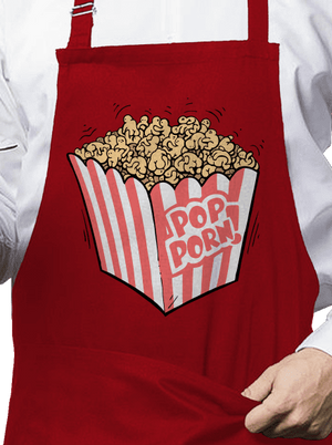 Popporn zástěra Red