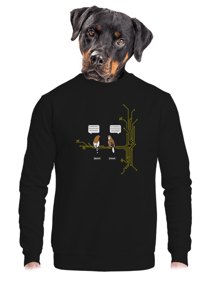 Beep and Peep unisex mikina bez kapuce Black