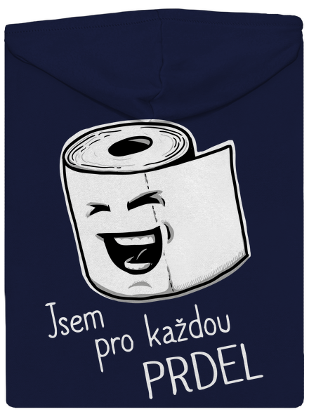 Prdel pánská mikina na zip Navy