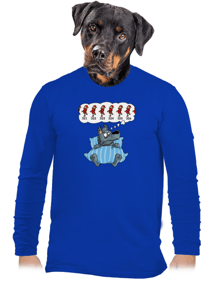 Vlčí nespavost pánské dlouhý rukáv Royal Blue
