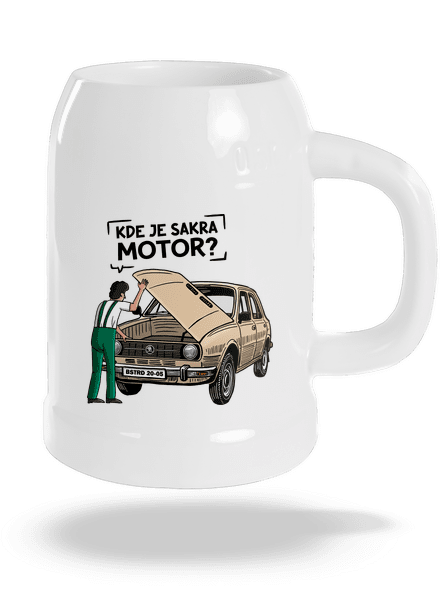 Kde je motor? půllitr White