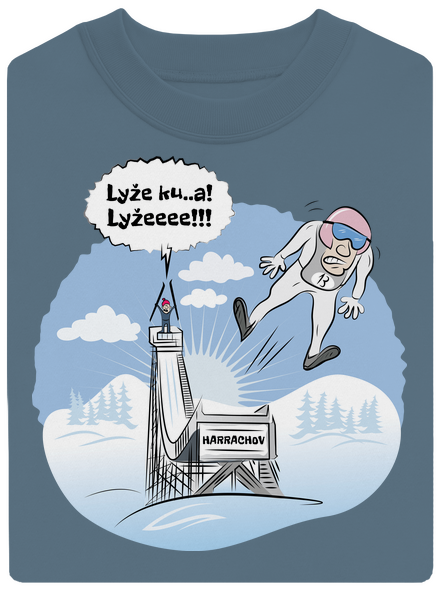 Lyže unisex mikina bez kapuce Nordic Blue