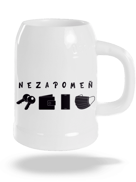 Nezapomeň půllitr White
