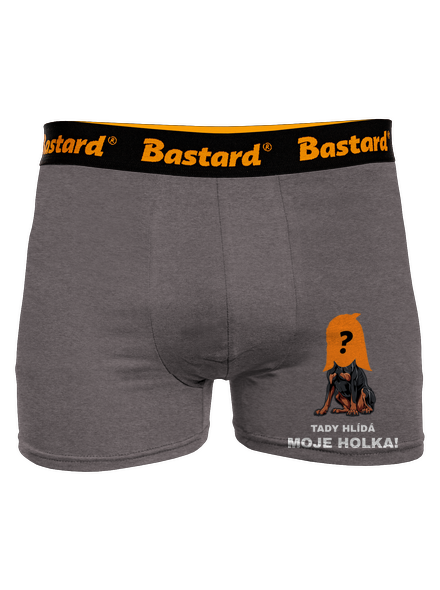 Tady hlídám já boxerky Gray Melange