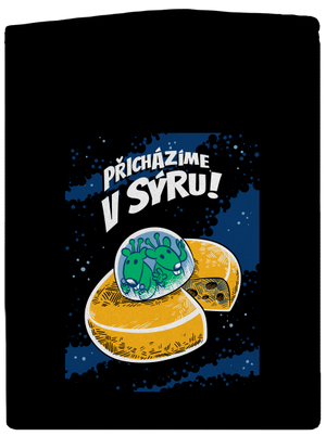 Přicházíme v sýru dámská mikina na zip Black